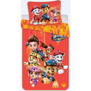 Paw Patrol sengetøj - 150x210 cm - Team Paw Patrol - Dynebetræk med 2 i 1 design - 100% bomulds sengesæt