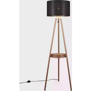 Colette gulvlampe, trebenet fod, kaffe/sort