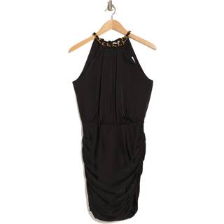 Veronica Beard Chain halterneck silk-blend minidress - black - XXXL