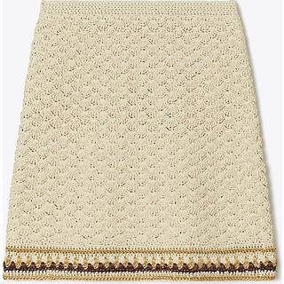 Tory Burch Crochet cotton-blend miniskirt - white - M