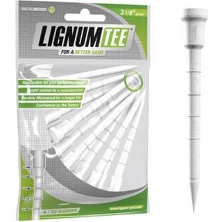 Lignum Tees 3-1/8 (82 mm) White-12 Pack