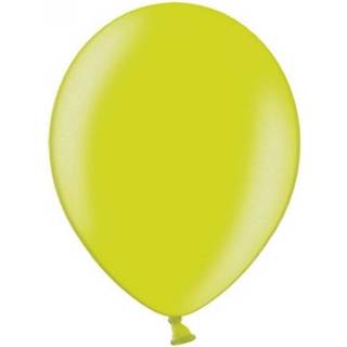 50 stk. Latex balloner æblegrøn metallic 10" - Luksus til fest og dekoration