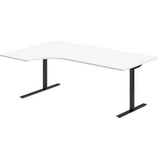 Hæve-sænkebord DNA, Hvid 2000x1200 mm Venstre 2-ben/Sort