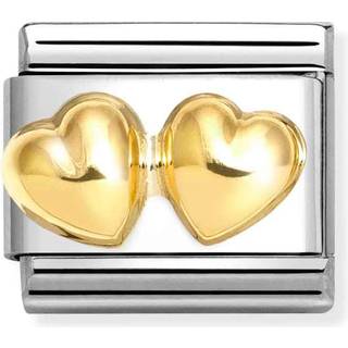 Nomination Gold Double Hearts Charm