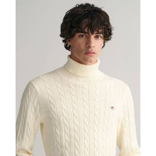 Gant Herren Rollkragenpullover weiß unifarben