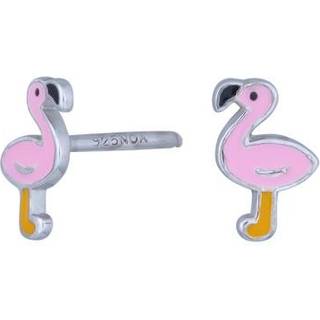 NOA Kids - Børne ørestikker med pink flamingo 7 mm