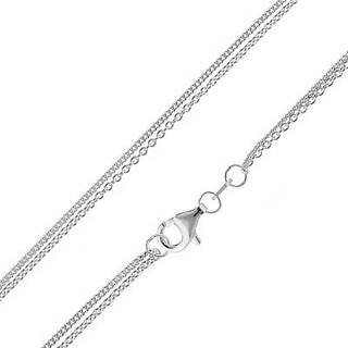 trendor 15490 Damen-Halskette für Anhänger Silber 925 Zweireihige Collierkette