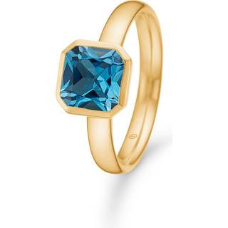 Mads Z Darling 14 kt. guld ring med London Blue Topas - Str. 52