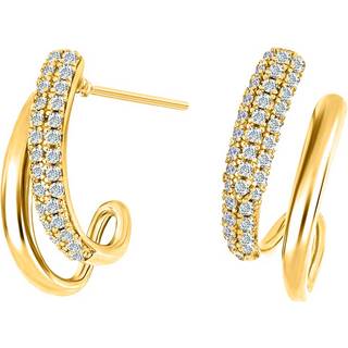 Joanli Nor LeaNor ørering i forgyldt sølv med cubic zirkonia