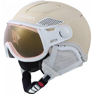 Cairn Helios Leather Evolight NXT, skihjelm med visir, mat beige