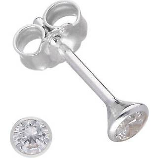 trendor 15107 Damen und Herren Ohrringe 925 Silber Zirkonia-Ohrstecker 3,5 mm