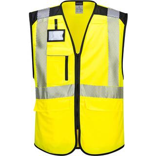 PW3 hi-vis vest - Gul/Sort (Størrelse: XXXL)