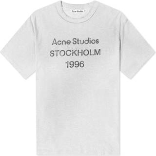 Acne Studios T-shirt Relaxed Logo XL - Grey melange - XL