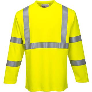 FR Modaflame hi-vis langærmet t-shirts - Gul (Størrelse: XXXL)