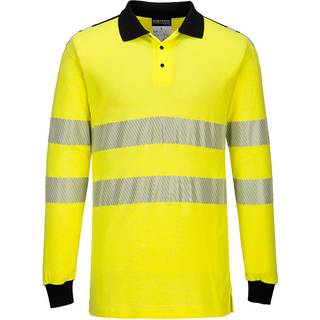 Flammehæmmende hi-vis poloshirts - Gul/Marine (Størrelse: S)