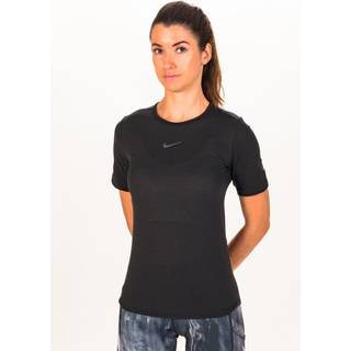 Nike Swift Wool SS Tee Str. S Sort Dame - Let og åndbar T-shirt til løb