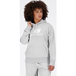 New Balance Dame Essentials Stacked Logo French Terry Hættetrøje Athletic Grå