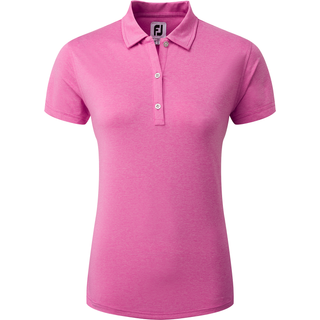 FootJoy Heather Self-Collar Lisle Dame Poloshirt - Hot Pink - Str. XS