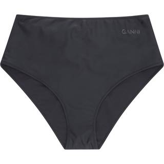 Recycled Core Solid Highrise Bikini Briefs A4046 - Black - GANNI - Sort S