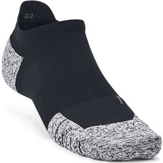 Under Armour ArmourDry™ Run Cushion Unisex No Show Tab Socks Black / Pitch Gray / Reflective S