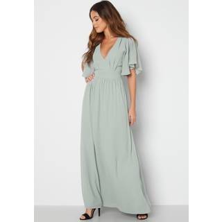 Butterfly Sleeve Chiffon Gown