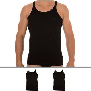 Emporio Armani 2-Pack Pure Cotton Tank Tops - Black