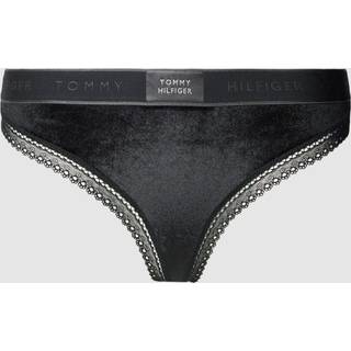 Tommy Hilfiger Underwear - Thong Velour - Undertøj til damer og piger - Black - M