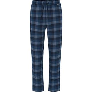 JBS pyjamasbukser flannel i blåternet til herre.
