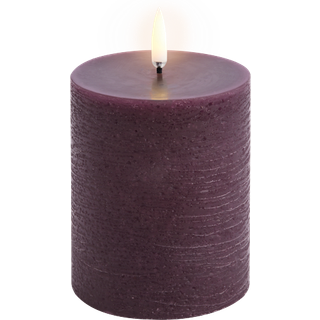 Uyuni - LED Bloklys - Plum - Rustic - 7,8x10,1 cm