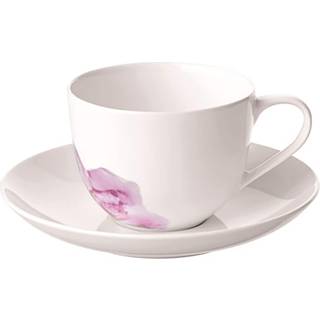 Villeroy & Boch Rose Garden Kaffekop Med Underkop - Kaffekopper Porcelæn Hvid - 10-4287-1291