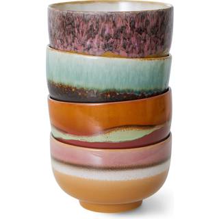 HKliving 70's skål Ø13,5 cm 4-pak Geyser