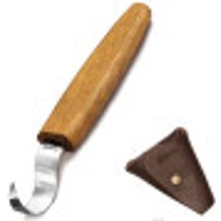 Spoon Carving Knife 25 mm with leather sheath, oak