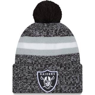 Las Vegas Raiders NFL Sideline 2023 Black Bobble Knit Hat newera adult unisex Black newera adult unisex Black newera adult unisex Black newera adult u - Osfm