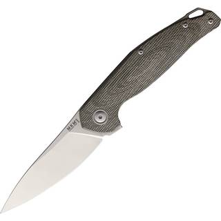 Goccia foldekniv, green canvas micarta