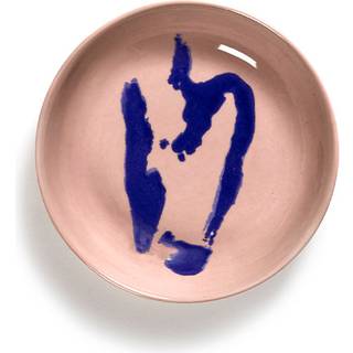 Serax - Dish Feast S L11,5 X W11,5 X H2 cm - Delicious Pink Pepper Blue - Dybe tallerkner - Yotam Ottolenghi - Lyserød