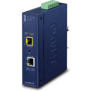 PLANET Industrial 1-Port netværksomformer til medie Intern Blå