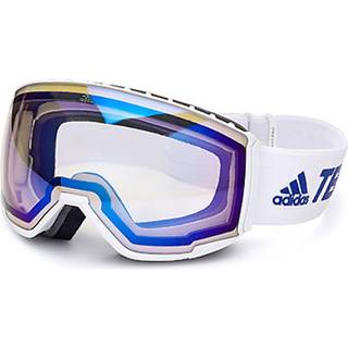 Adidas Sport Unisex SP0039 21X Skibriller Plast Hvid Blå Maske Spejlet Fotokromatisk