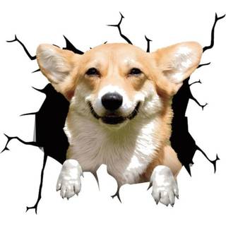 Klistermærke til bil - Hund med et smil