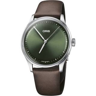 Oris Artelier S i stål med brun rem, Ø 38mm