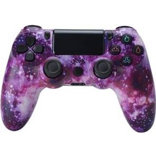 Trådløs Gaming-Controller med Højttaler og Stereoheadsetstik til PS4 - Lilla Stjernehimmel