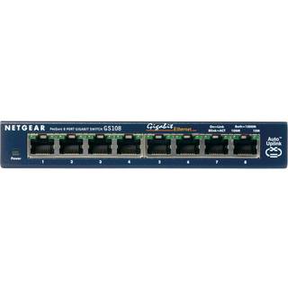 NETGEAR ProSafe 8-Port Gigabit Desktop Switch Ikke administreret Gigabit Ethernet (10/100/1000) Blå