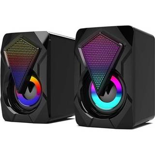 RGB Stereo Gaming Højttalere X2 - 2x3W - Sort
