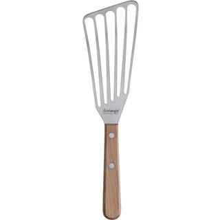 triangle Classic Wood Wender 16,5 cm - geschlitzt - Edelstahl - Griff Kirschbaum - Braun,Silber