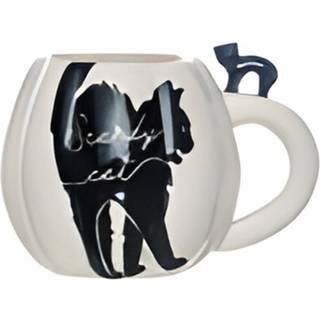 Kürbis Tasse mit schwarzer Katze