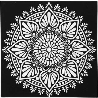 Lærred med trykt motiv – mandala 30×30 cm
