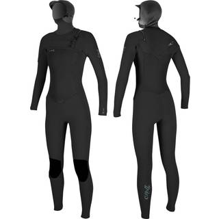 O'Neill Epic 6mm Hooded Chest Zip Dame Vinter Våddragt (Sort)