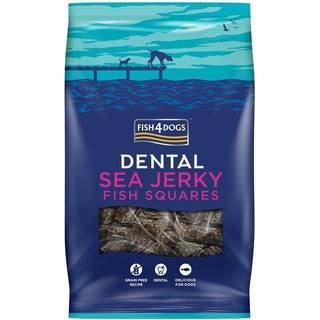 Fish4Dogs - Dental Sea Jerky - Hvidfiske firkanter - 115g