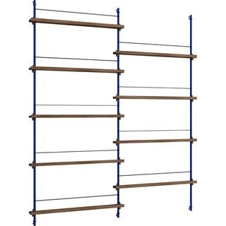 Moebe Magazine Shelving MS.180.2 Røget Eg/Deep Blue