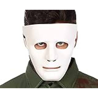 Atosa Hvid Halloween Maske - Voksne