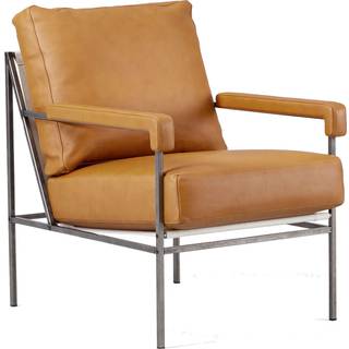 Jonas Ihreborn Seventy Five Lænestol Læder Challenger / Beige Kanvas - Lænestole Brandy - SEV5FNCBDN